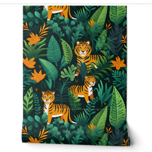 Roar & Explore Rainforest Botanical Behang