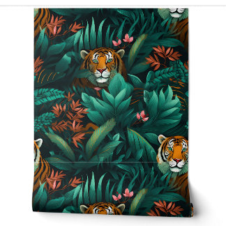 Roar & Explore Rainforest Botanical Behang