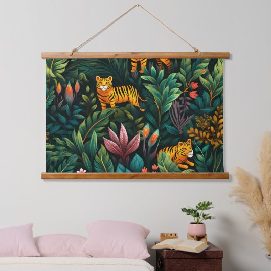 Roar & Explore Rainforest Botanical Hangend Wandkleed (Slaapkamer)