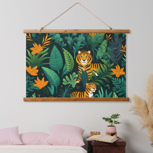 Roar & Explore Rainforest Botanical Hangend Wandkleed (Slaapkamer)