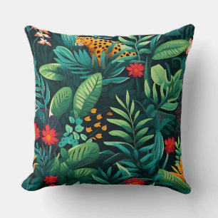 Roar & Explore Rainforest Botanical Kussen