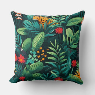 Roar & Explore Rainforest Botanical Kussen