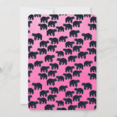 Roar Four Bear 4th Birthday Invitation Kaart (Achterkant)