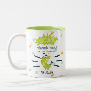 ROAR Green Dinosaur Verjaardagsgunst Gepersonalise Tweekleurige Koffiemok