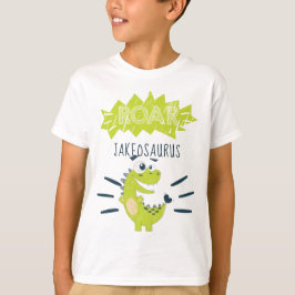 ROAR Green Gepersonaliseerde Dinosaurusverjaardag T-shirt