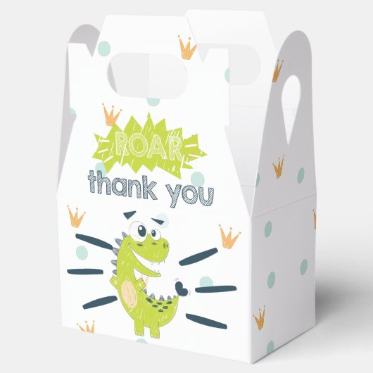 ROAR Groene Dinosaurus Verjaardag Dank u Bedankdoosjes (Geopend)
