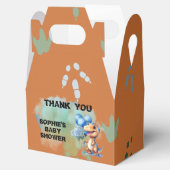 Roar, het is een Boy T-Rex Baby shower Bedankdoosjes (Geopend)