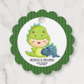 Roar Het is een Dinosaur Baby shower Bedankjes Labels (Voorkant)