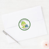 Roar Het is een Dinosaur Baby shower Ronde Sticker (Envelop)