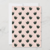 Roar Het is een Girl Pink Dinosaur Baby shower Kaart (Achterkant)