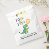 Roar Ik ben een 3-Rex Kinder derde verjaardag part Bedankzakje (Gezegeld)