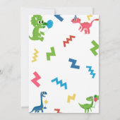 Roar I'm 4 Dinosaur Birthday Party Invitation Kaart (Achterkant)
