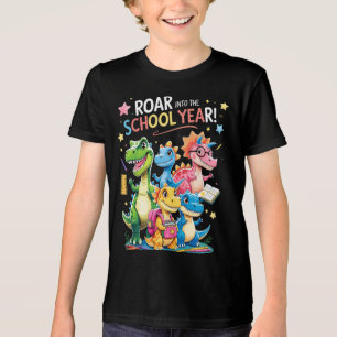 Roar in het schooljaar - Schattigee dinosaurus Ter Tri-Blend Shirt
