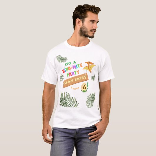 Roar in kleur: verbluffende dinosaurus t-shirt (Voorkant volledig)