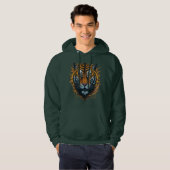 Roar in Rainbow: een veelkleurige tijger Hoodie (Voorkant volledig)