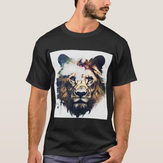 Roar in Stijl: Majestic Tiger Print T-shirt (Voorkant)