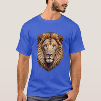 "Roar in Style: Uniek Geometrisch Leeuw Logo T-shi T-shirt