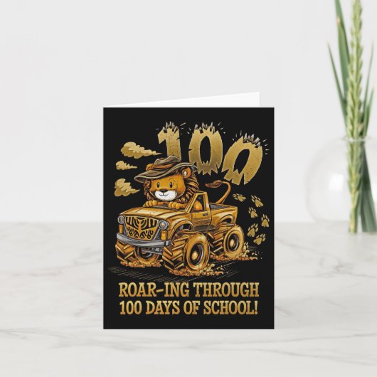 Roar-ing door 100 dagen van school kaart (Voorkant)