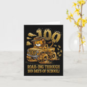 Roar-ing door 100 dagen van school kaart (Gele Bloem)