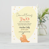 Roar into Fun: Kinder Schattige Dino-Theme Verjaar Kaart (Staand voorkant)