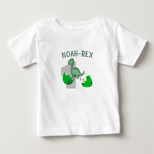 Roar into Fun Met Dinosaurus Kind Verjaardag Shirt (Voorkant)