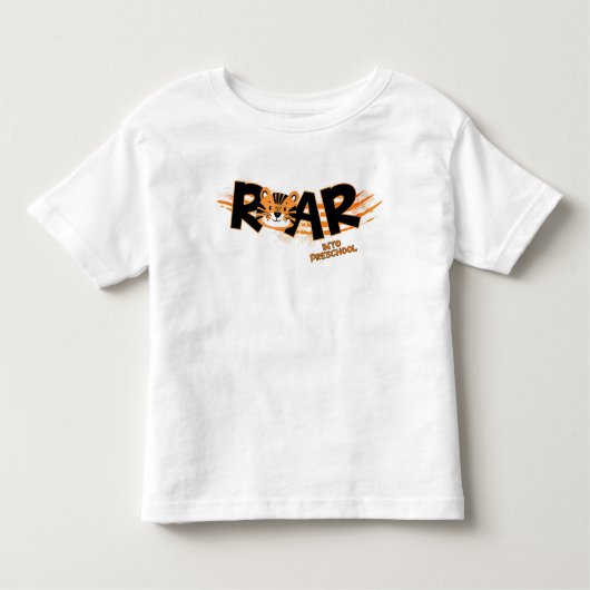 Roar Into Preschool Tiger  Kinder Shirts (Voorkant)