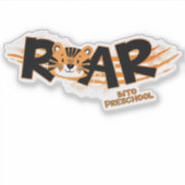 Roar Into Preschool Tiger  Sticker (Voorkant)