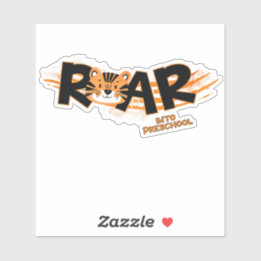 Roar Into Preschool Tiger  Sticker