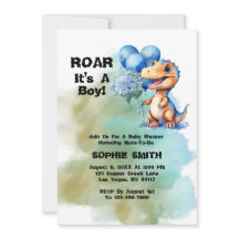 Roar is een Boy T-Rex dinosaurus Baby shower
