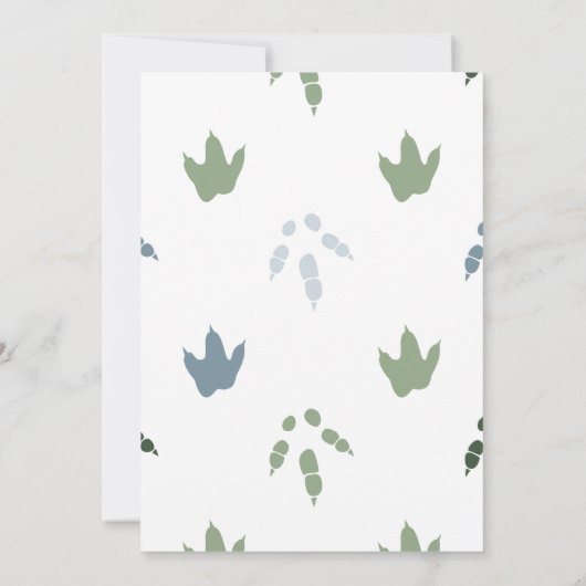 Roar is een Boy T-Rex dinosaurus Baby shower Kaart (Achterkant)