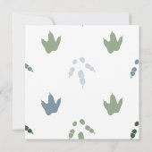 Roar It A Boy T-Rex Dinosaur Baby shower Square Kaart (Achterkant)