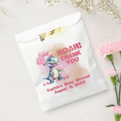 Roar It's A Girl T-Rex Baby Dinosaur Pink Bedankzakje (Gezegeld)