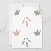 Roar It's A Girl T-Rex Baby Dinosaur Pink Kaart (Achterkant)