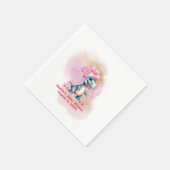 Roar It's A Girl T-Rex Baby Dinosaur Pink Servet (Hoek)