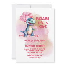 Roar It's A Girl T-Rex Baby Dinosaurus