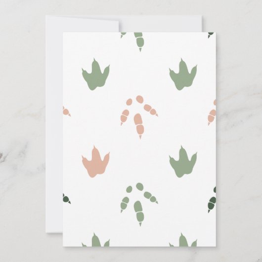 Roar It's A Girl T-Rex Baby Dinosaurus Kaart (Achterkant)