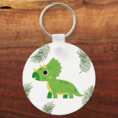 Roar kleur: prachtige dinosaurus verjaardag sleutelhanger (Achterkant)