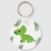 Roar kleur: prachtige dinosaurus verjaardag sleutelhanger (Achterkant)