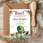 Roar Leuke Dinosaur Baby Boy Waterverf Douche Kaart