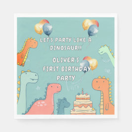 Roar Like a Dinosaur Boy 1st Birthday Party  Servet