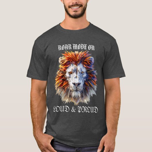 Roar Mode On – Bold Lion Shirt (Voorkant)