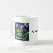 Roar More, Worry Less – Editable Dinosaur Mug Koffiemok (Voorkant links)