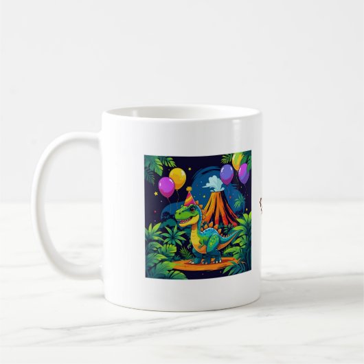 Roar More, Worry Less – Editable Dinosaur Mug Koffiemok (Links)