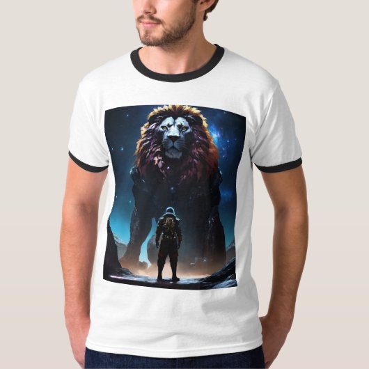 Roar of the Beast: Monster Lion grafische T-shirts (Voorkant)