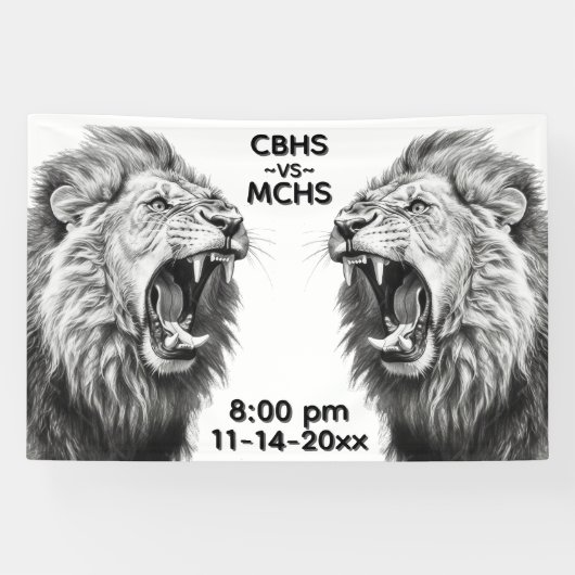 Roar of the Lion Custom Text Images Spandoek (Horizontaal)