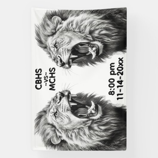 Roar of the Lion Custom Text Images Spandoek (Verticaal)