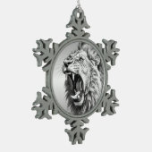 Roar of the Lion  Tin Sneeuwvlok Ornament (Links)
