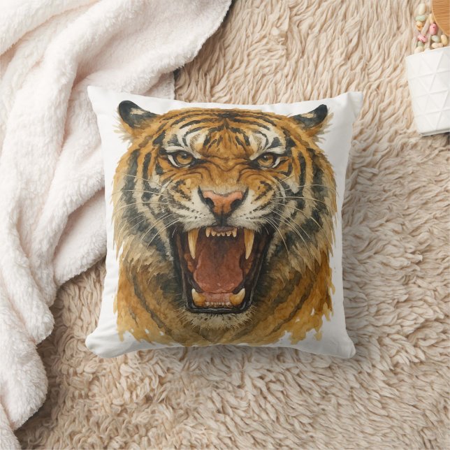 Roar of the Wild: kracht in elke streep Kussen (Deken)