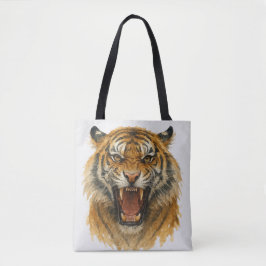 Roar of the Wild: kracht in elke streep Tote Bag