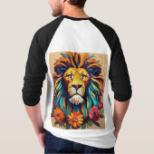 Roar of the Wild: Majestic Lion Design T-shirt (Achterkant)